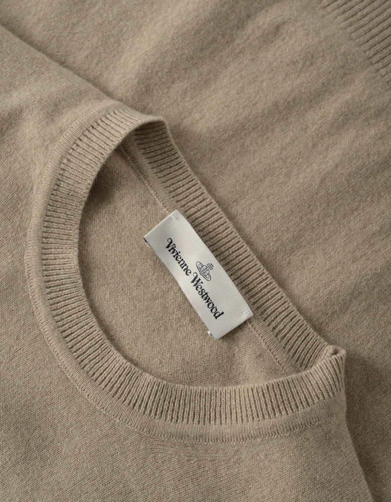 Alex Crewneck Orb Sweater Beige