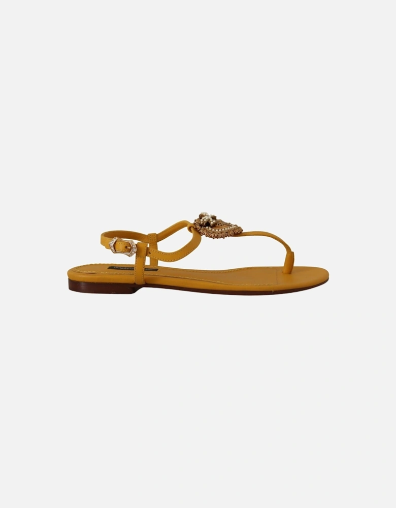 Dolce Gabbana Sandals Yellow LA9729 Women