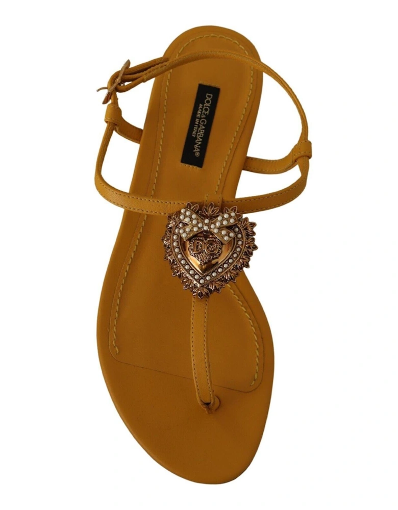 Dolce Gabbana Sandals Yellow LA9729 Women