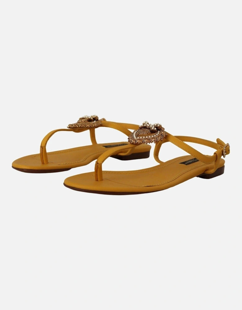 Dolce Gabbana Sandals Yellow LA9729 Women