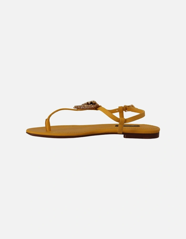 Dolce Gabbana Sandals Yellow LA9729 Women