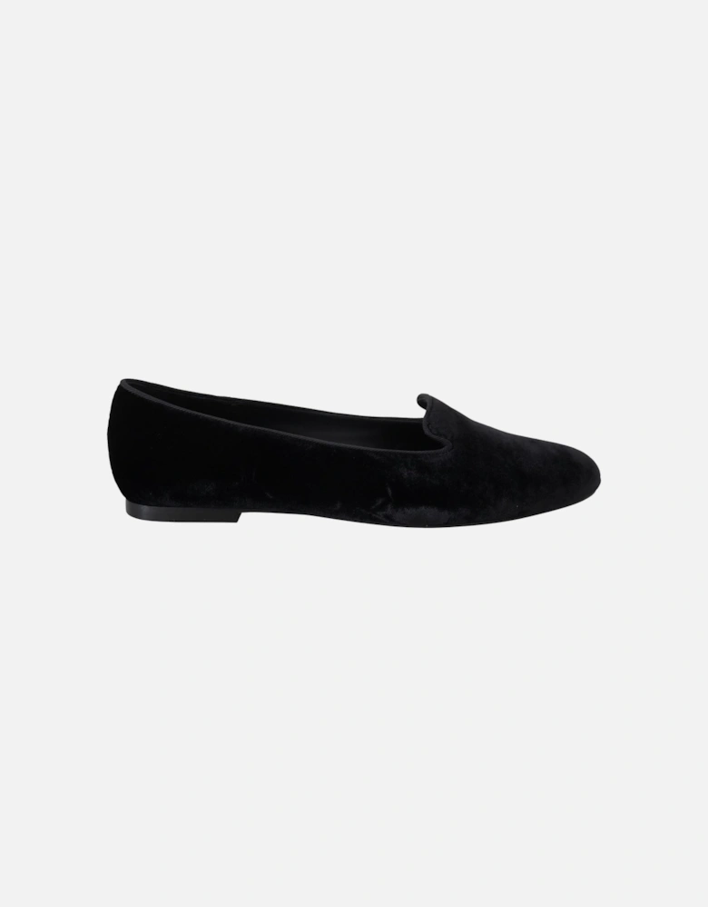 Velvet Ballerina Flats Black Women