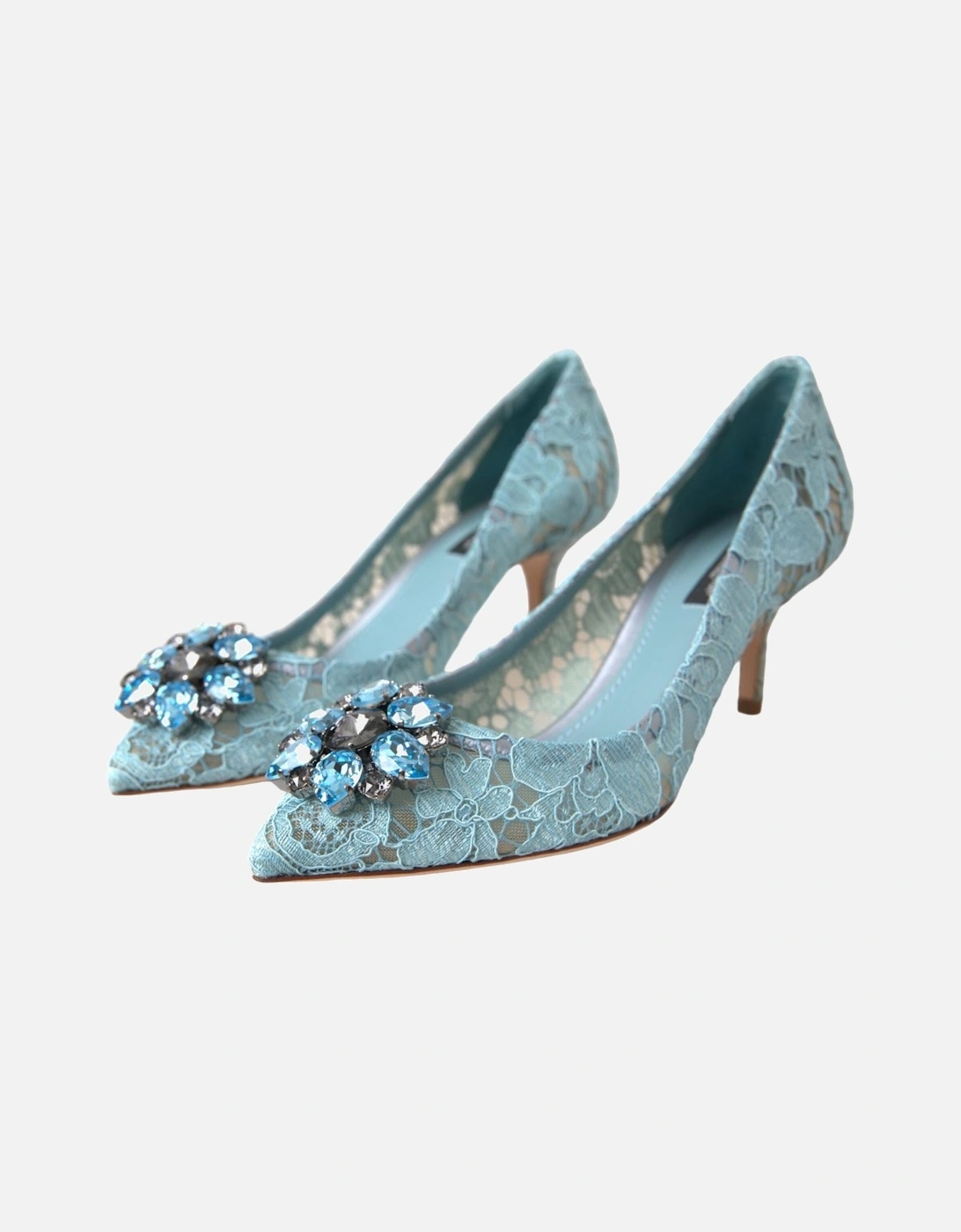 Crystal Embellished Lace Heels Pumps - Rainbow Collection Women -