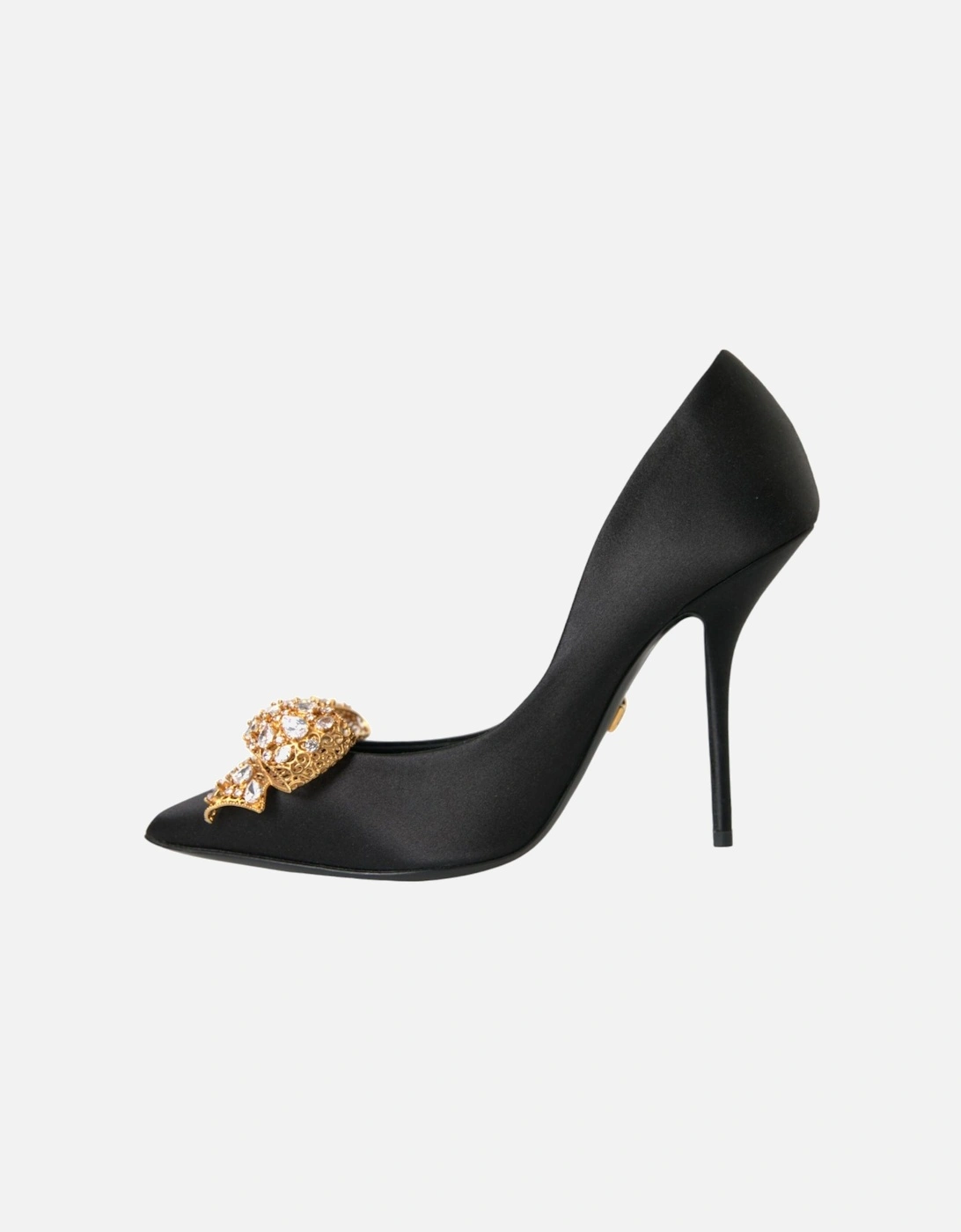 Crystal Embellished Suede Heels Pumps Women - Black