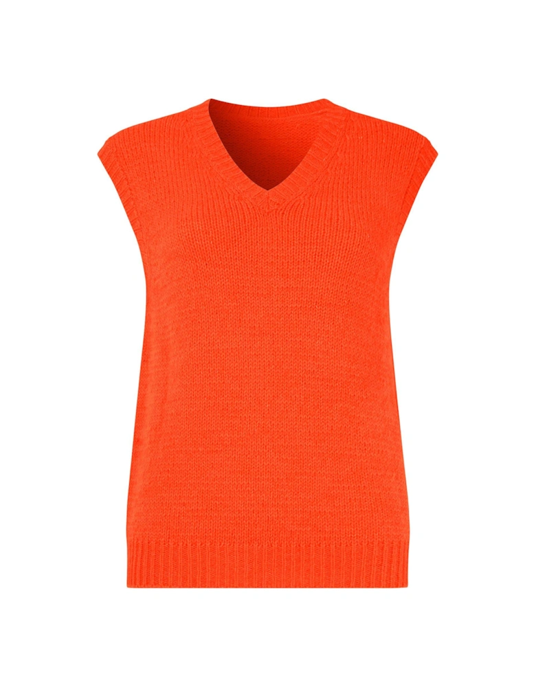 Lucy Knitted Vest - Orange