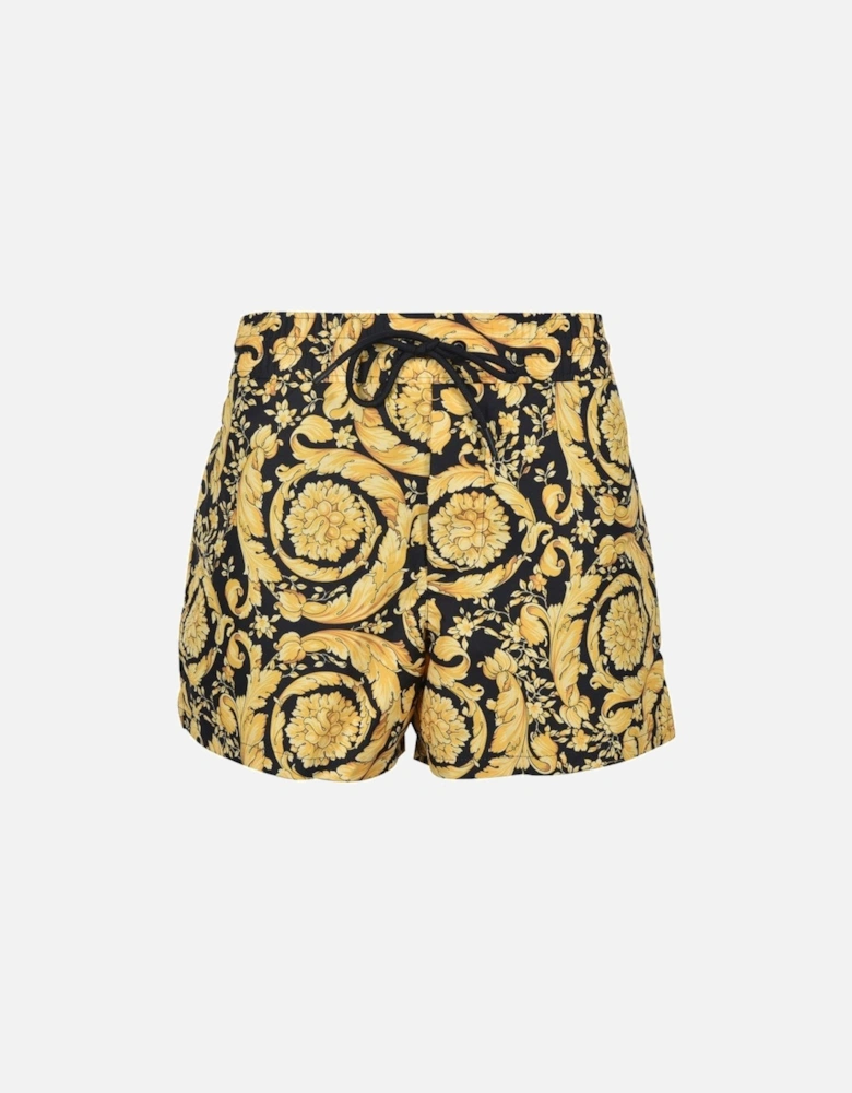 Barocco Swim Shorts, Black/Gold