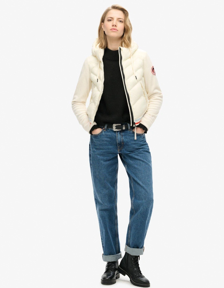 Hooded Storm Fuji Hybrid Bomber Jacket - White