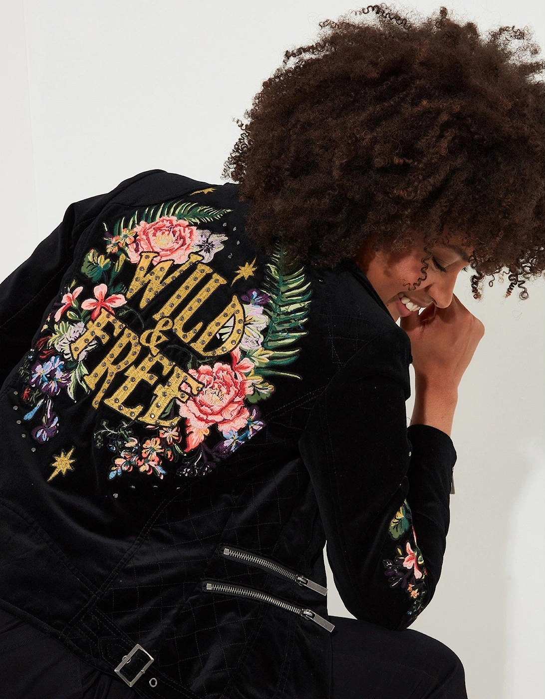 Embroidered Boutique Jacket - Black