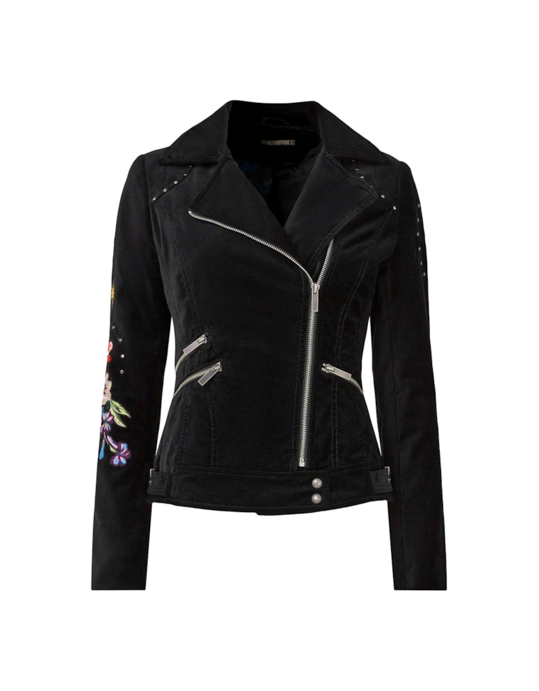 Embroidered Boutique Jacket - Black