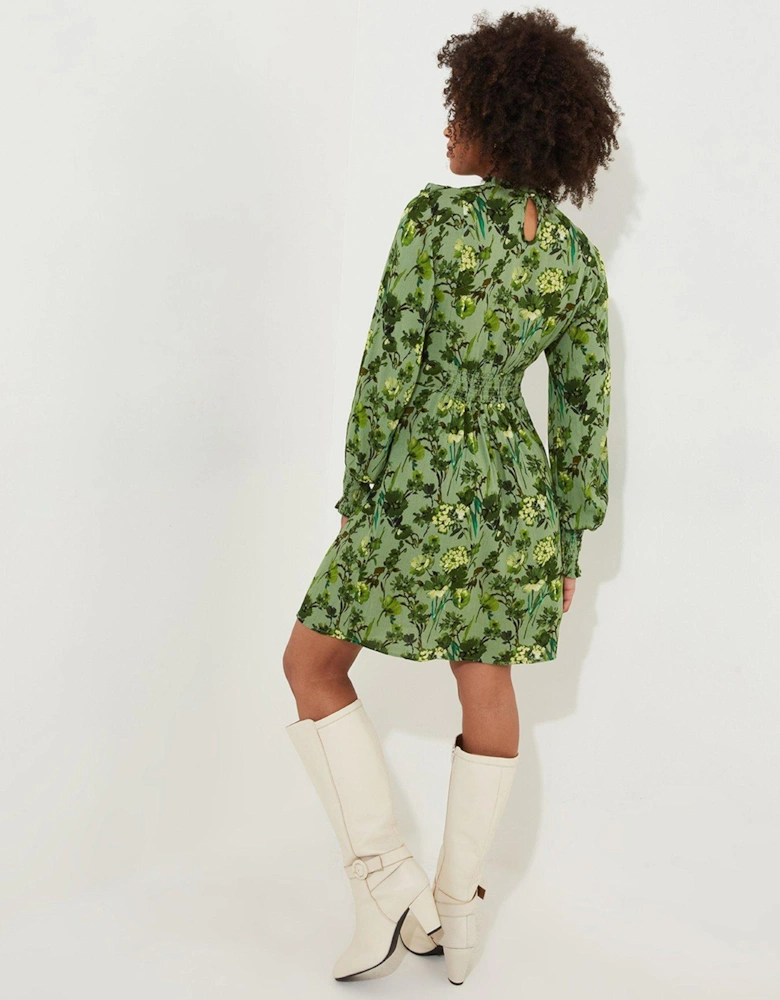 Florence Frill Dress -green