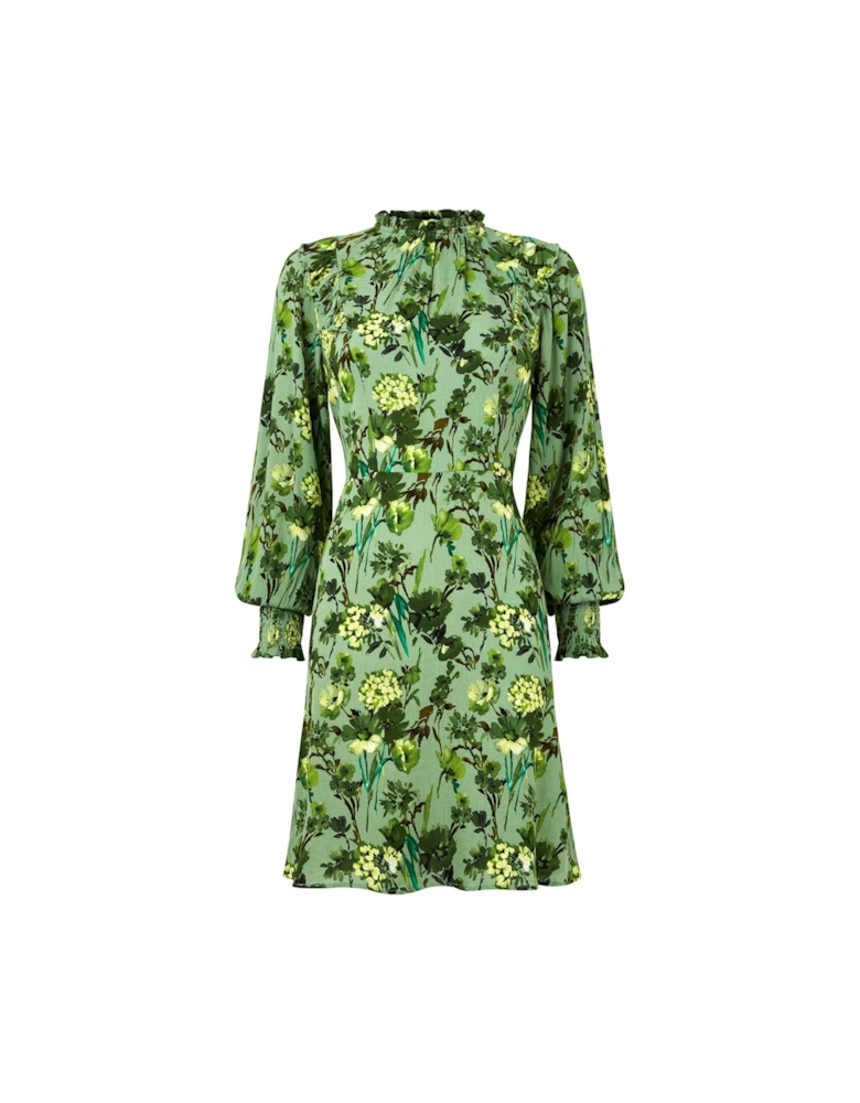 Florence Frill Dress -green