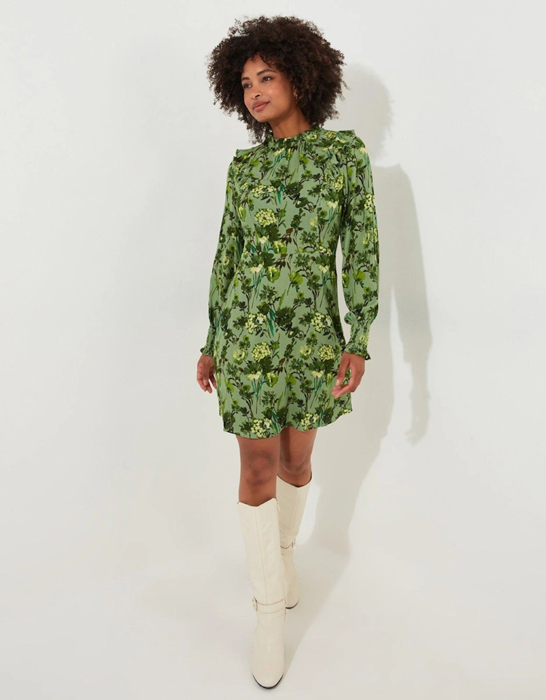 Florence Frill Dress -green