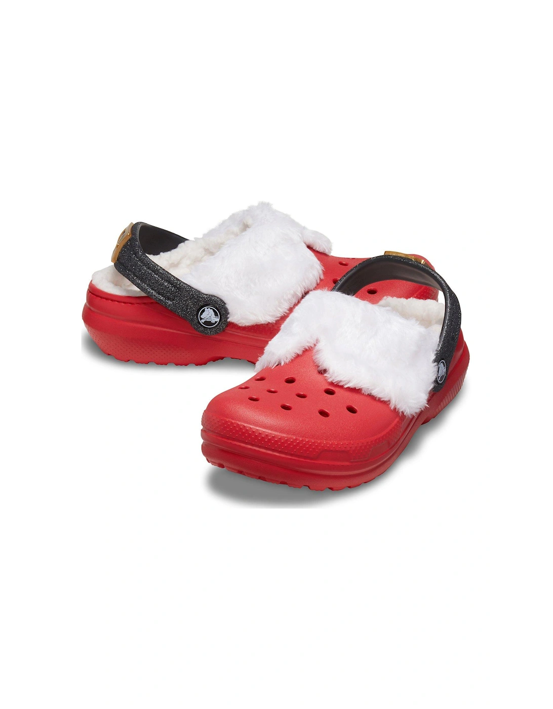 Kids Classic Lined Santa Clog - Red