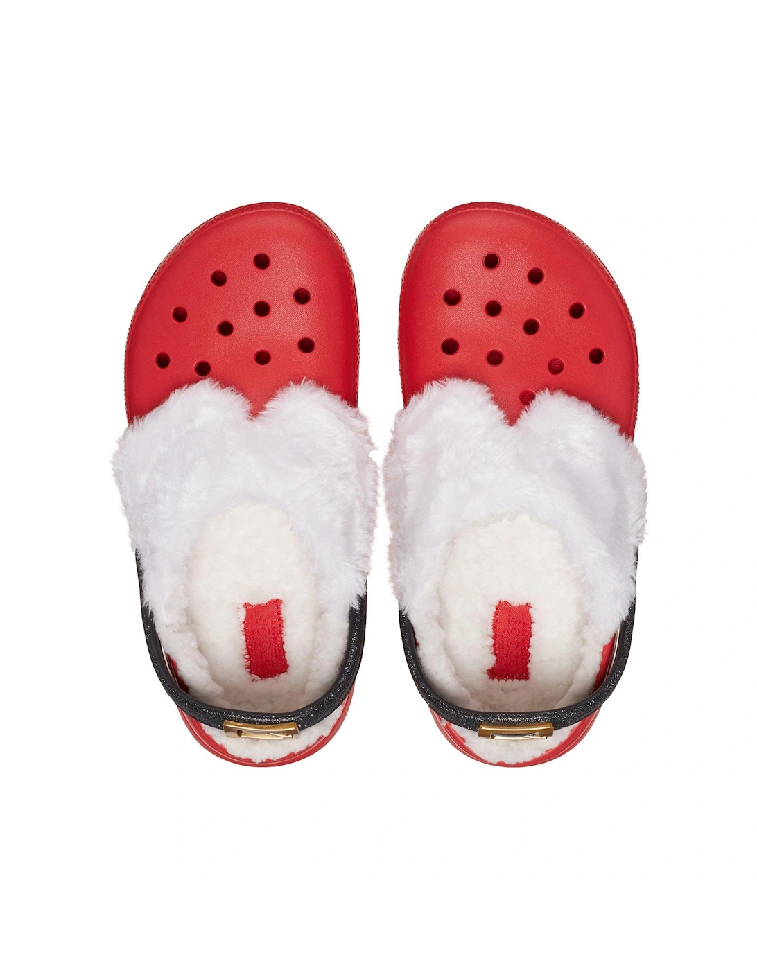 Kids Classic Lined Santa Clog - Red