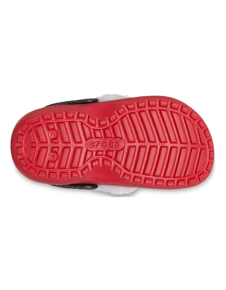 Kids Classic Lined Santa Clog - Red