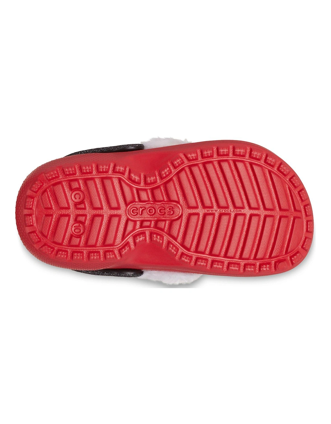 Kids Classic Lined Santa Clog - Red