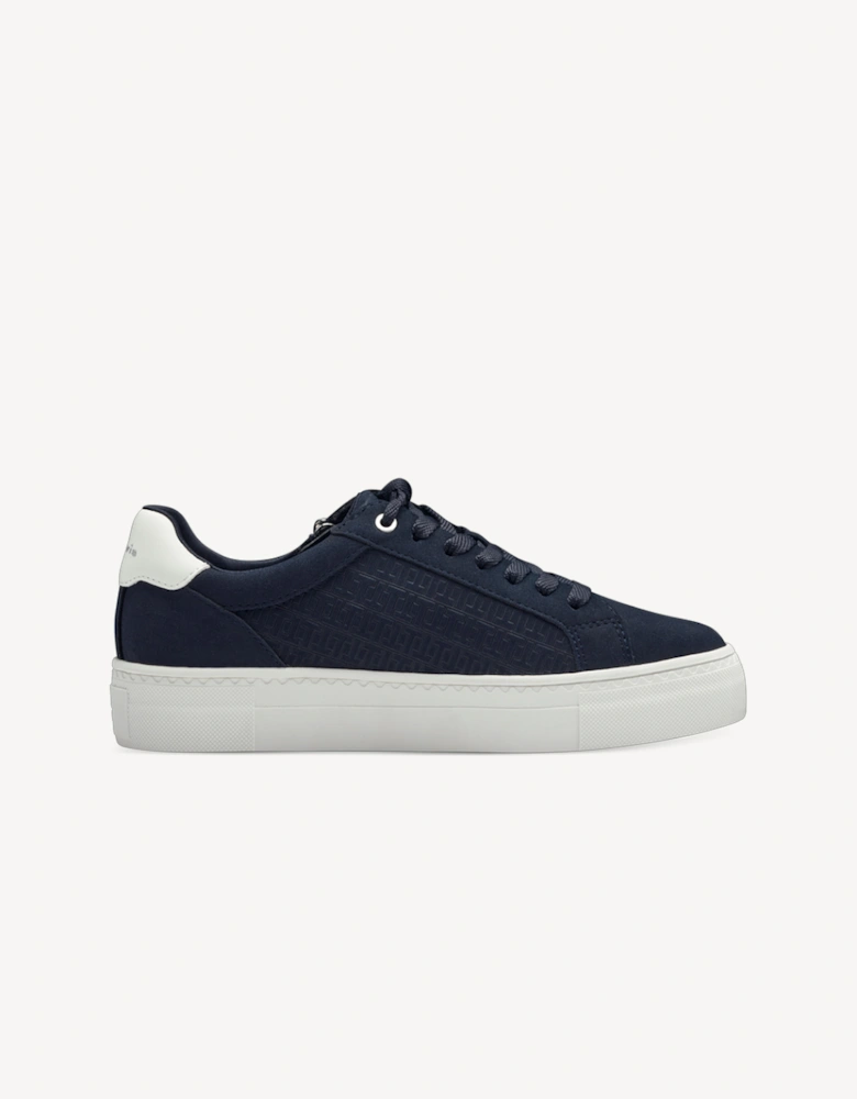 Women's 1-23313-41-805 Lace Up Trainer Navy