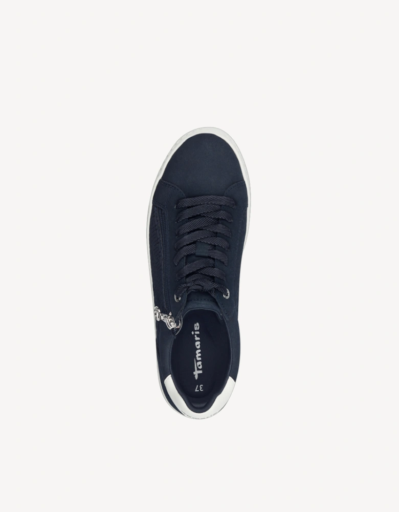 Women's 1-23313-41-805 Lace Up Trainer Navy