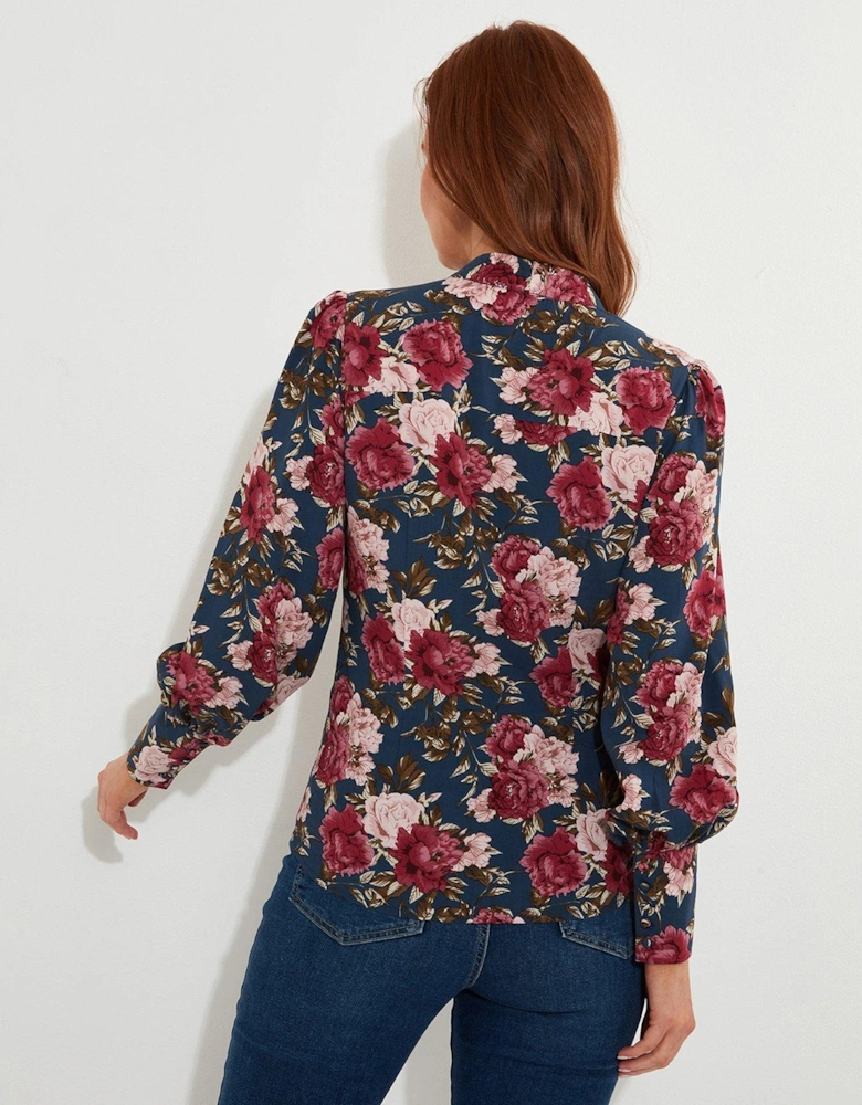 Make A Statement Printed Blouse - Blue