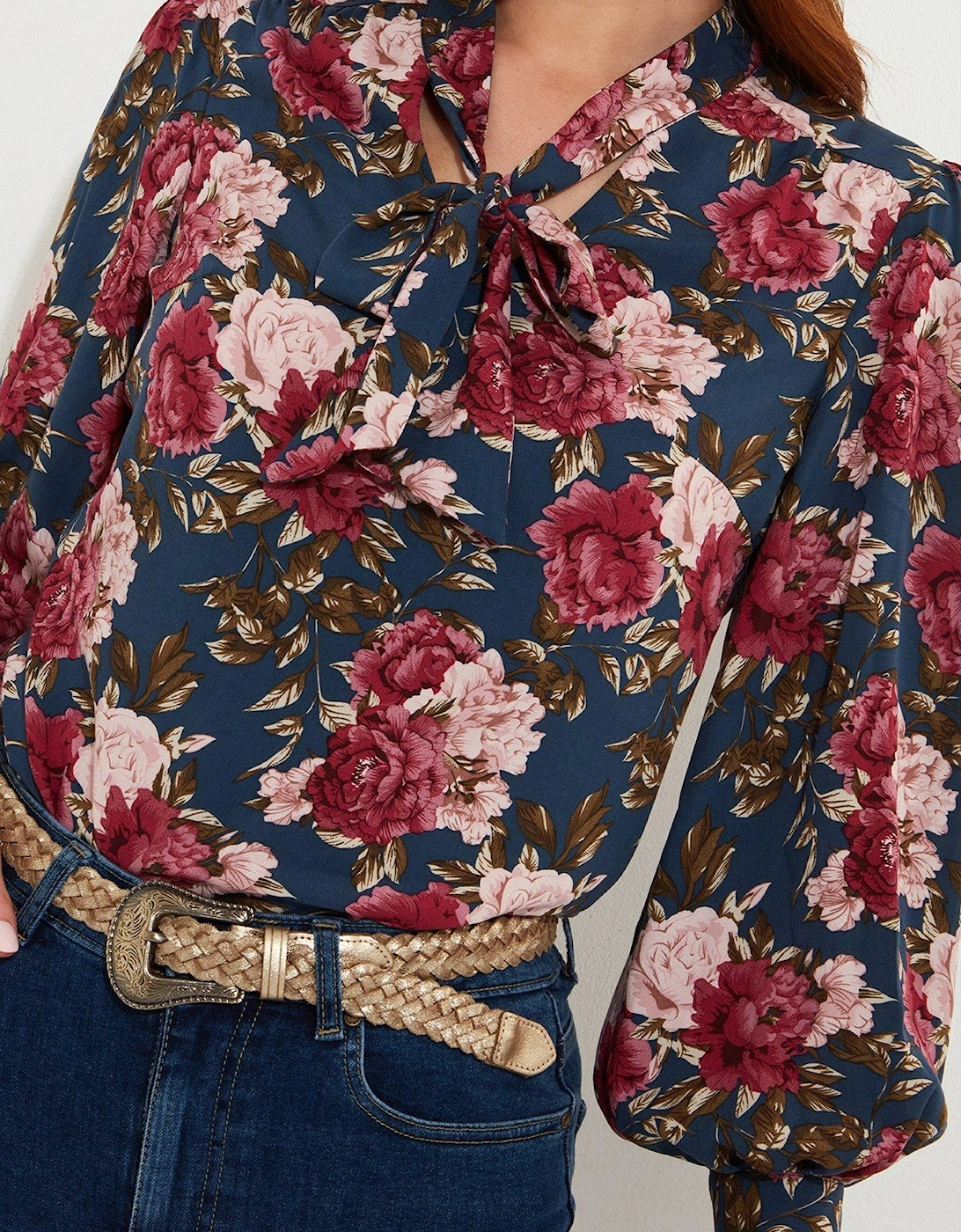 Make A Statement Printed Blouse - Blue