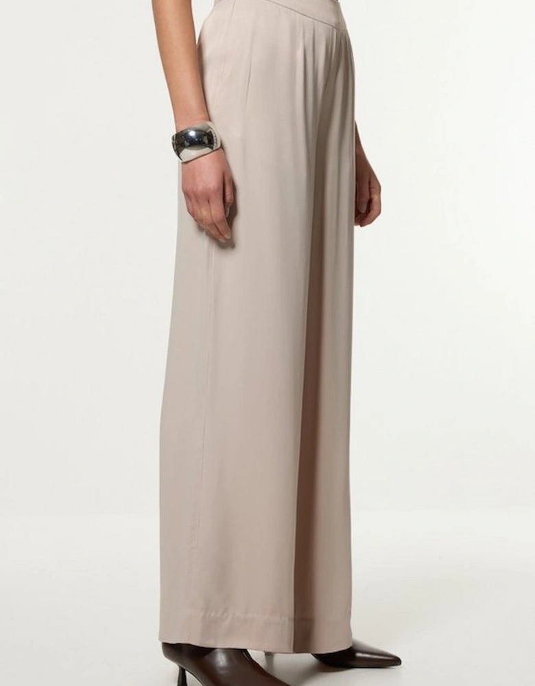 Tall Satin Wide Leg Woven Trousers