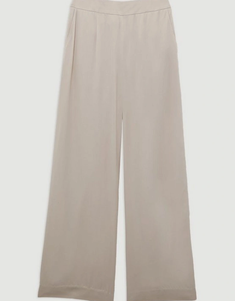 Tall Satin Wide Leg Woven Trousers