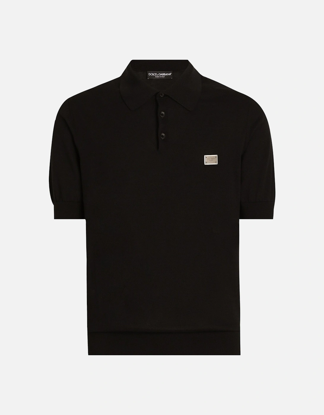 Plaque Knitted Polo Black, 6 of 5