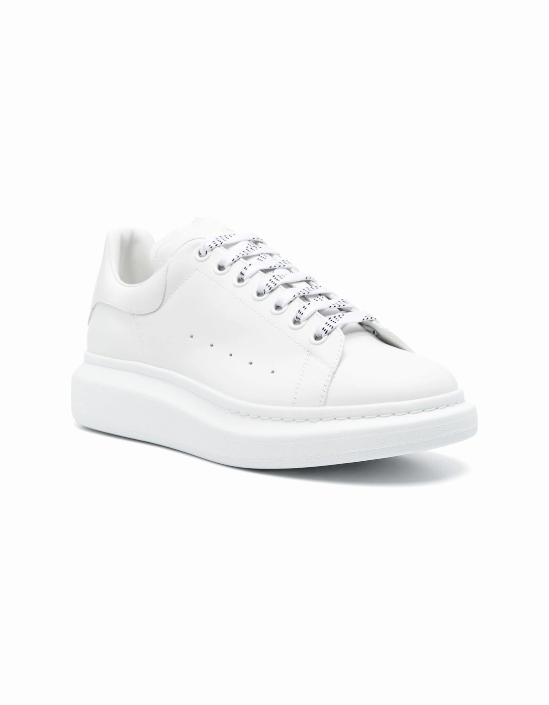 Leather Oversize Sole Sneakers White