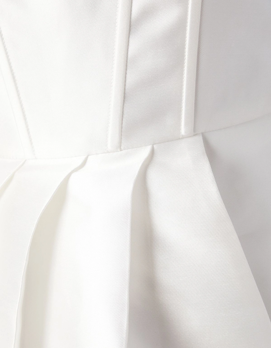 Corset Detail Twill Wedding Dress