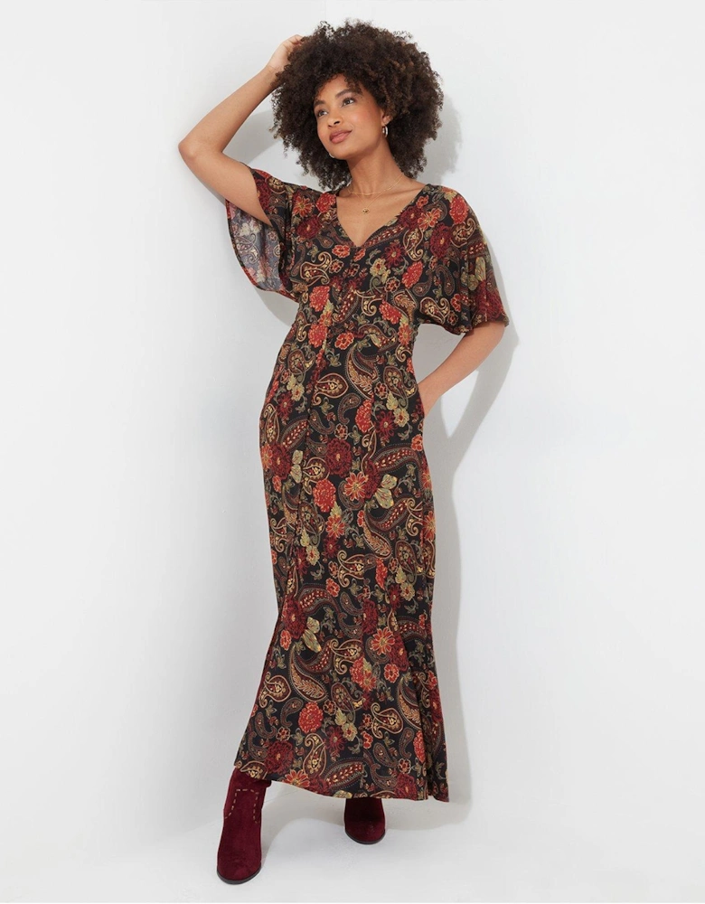 Autumn Colours Dress - Brown