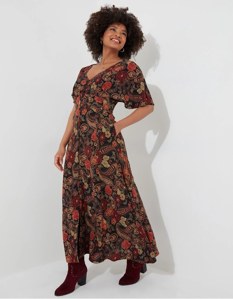 Autumn Colours Dress - Brown