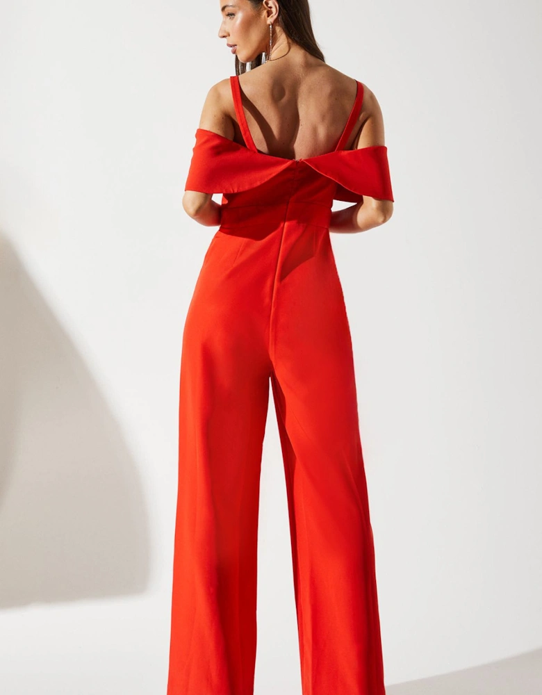 Bow Off The Shoulder Jumpsuit