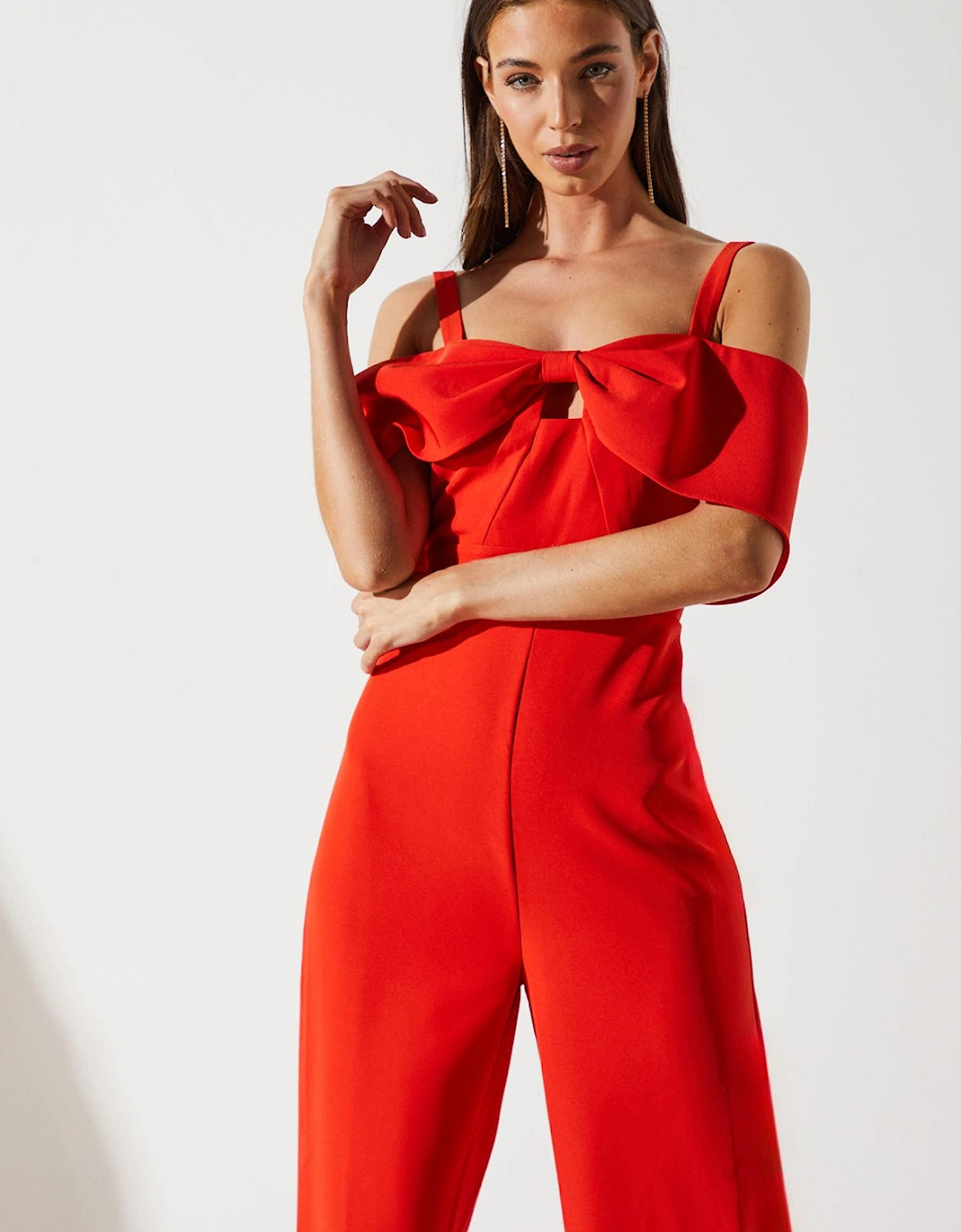 Bow Off The Shoulder Jumpsuit