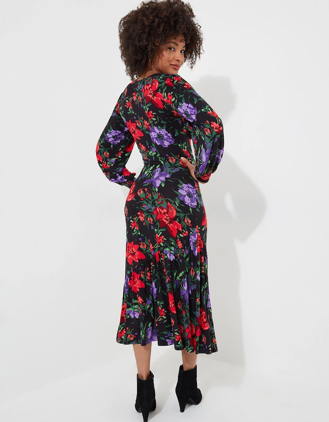 Shona Floral Print Midaxi Dress - Multi