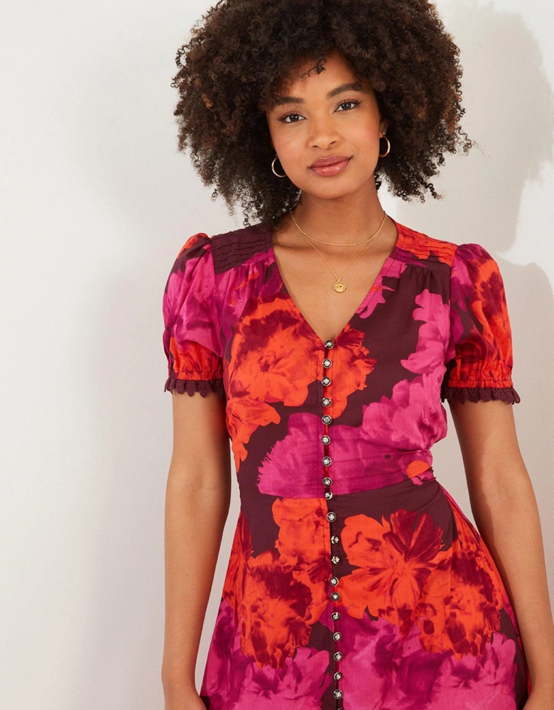 Stunning Florals Dress -pink