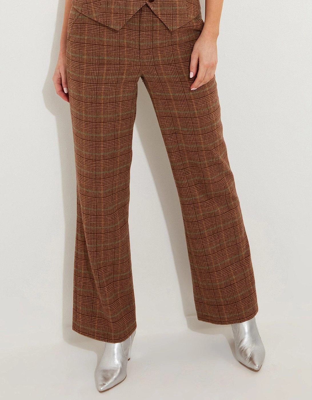 Heritage Check Trousers - Brown