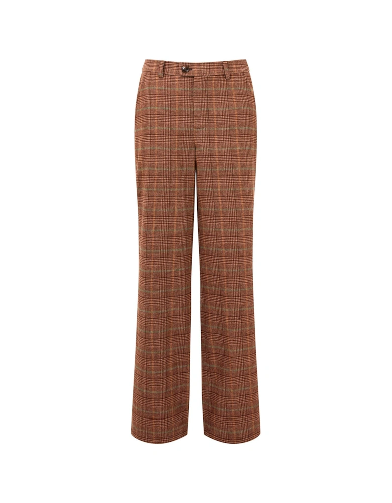 Heritage Check Trousers - Brown