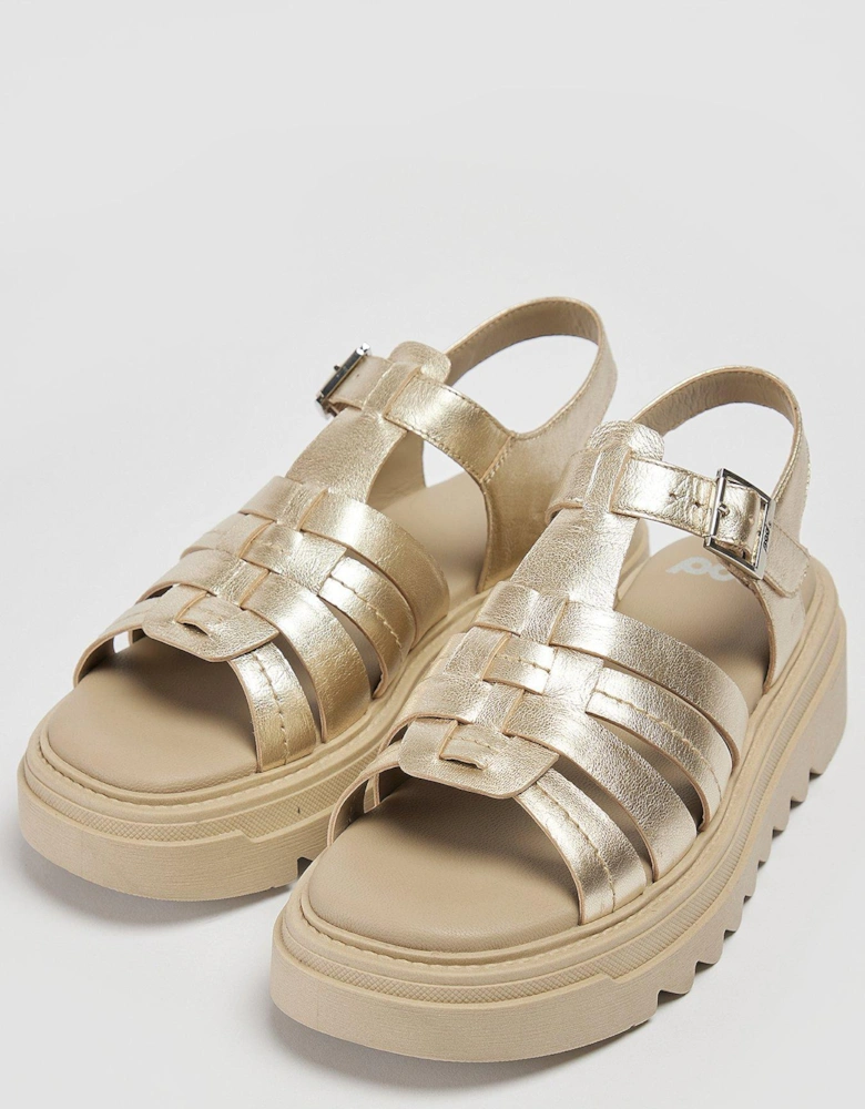 Lara Metallic Sandal - Silver