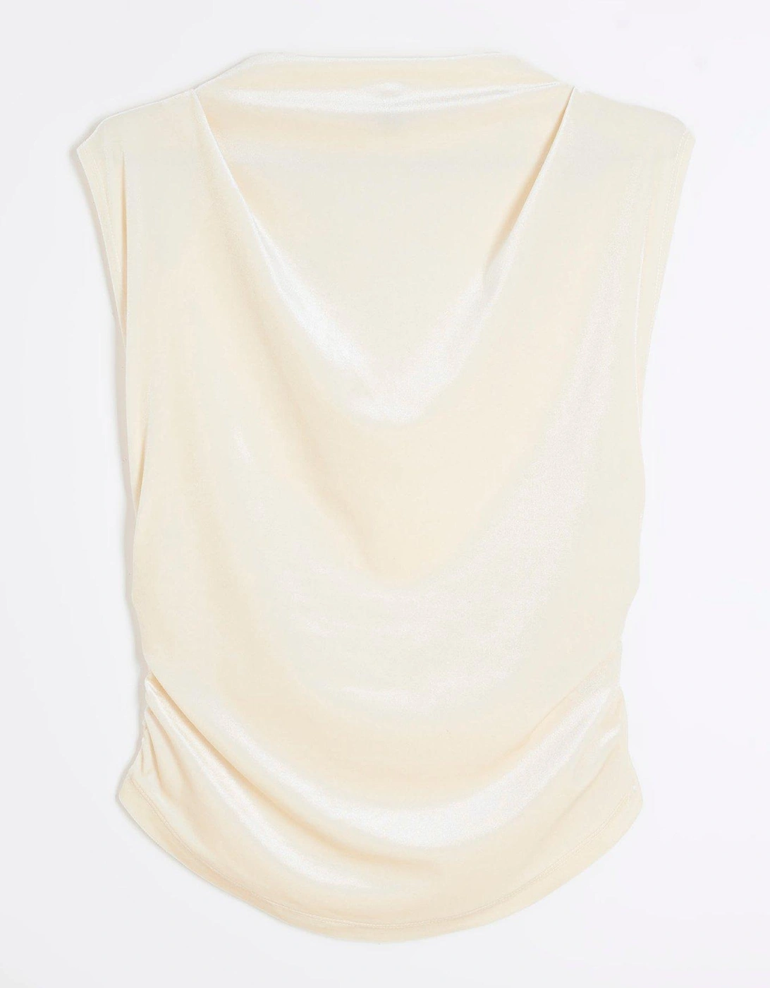 Velvet Ruched Tank - Cream