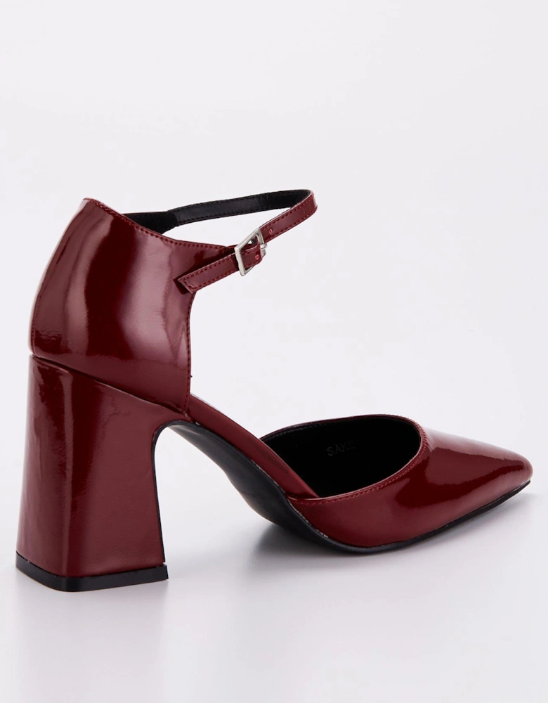 Sake Heeled Shoes - Burgundy - Dark Red