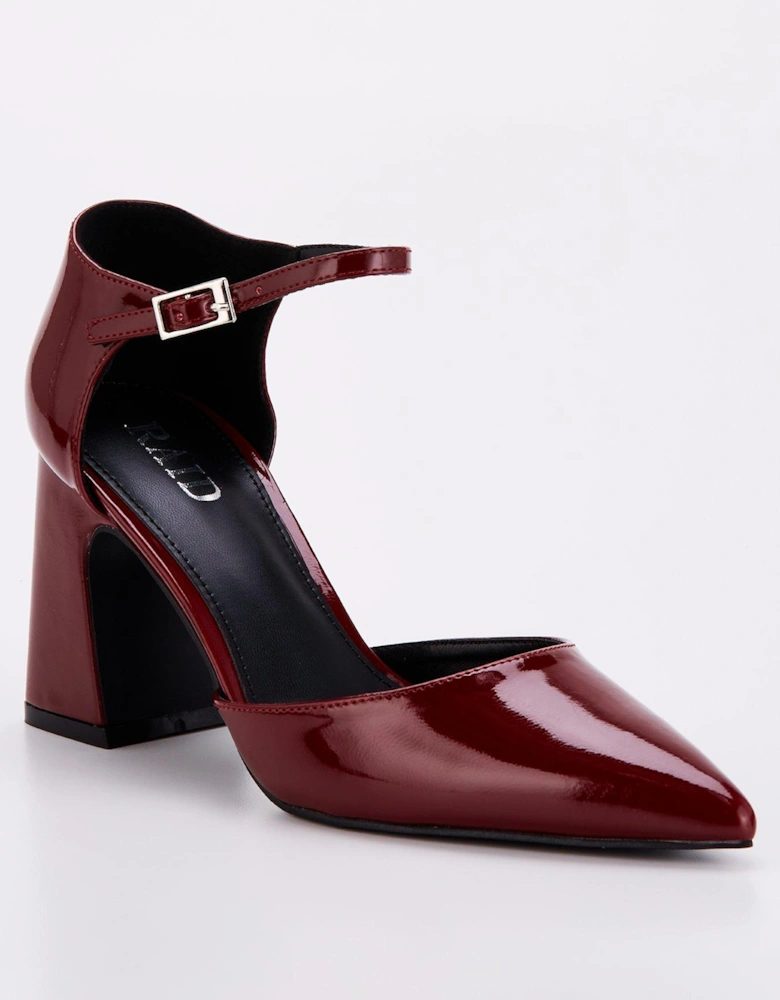 Sake Heeled Shoes - Burgundy - Dark Red