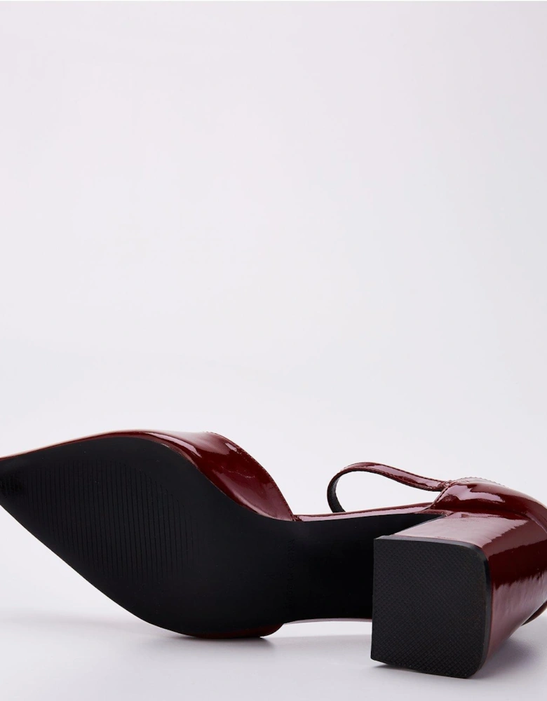 Sake Heeled Shoes - Burgundy - Dark Red