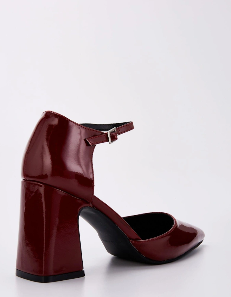 Sake Heeled Shoes - Burgundy - Dark Red