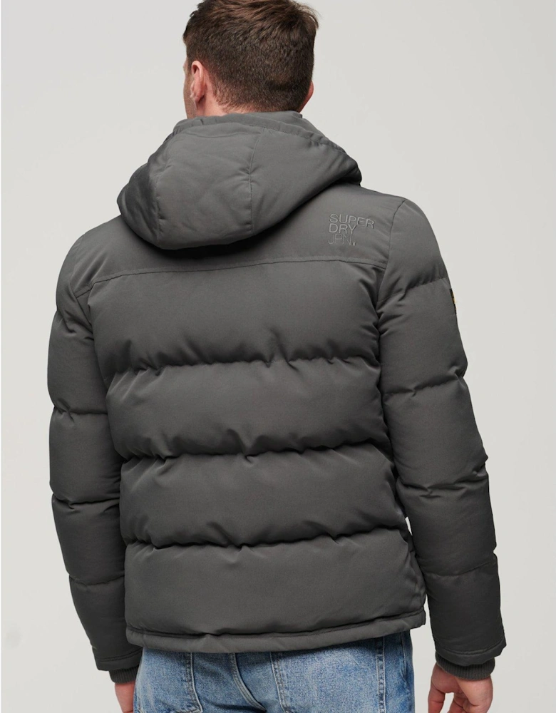 Everest Short Hooded Padded Coat - Dark Grey