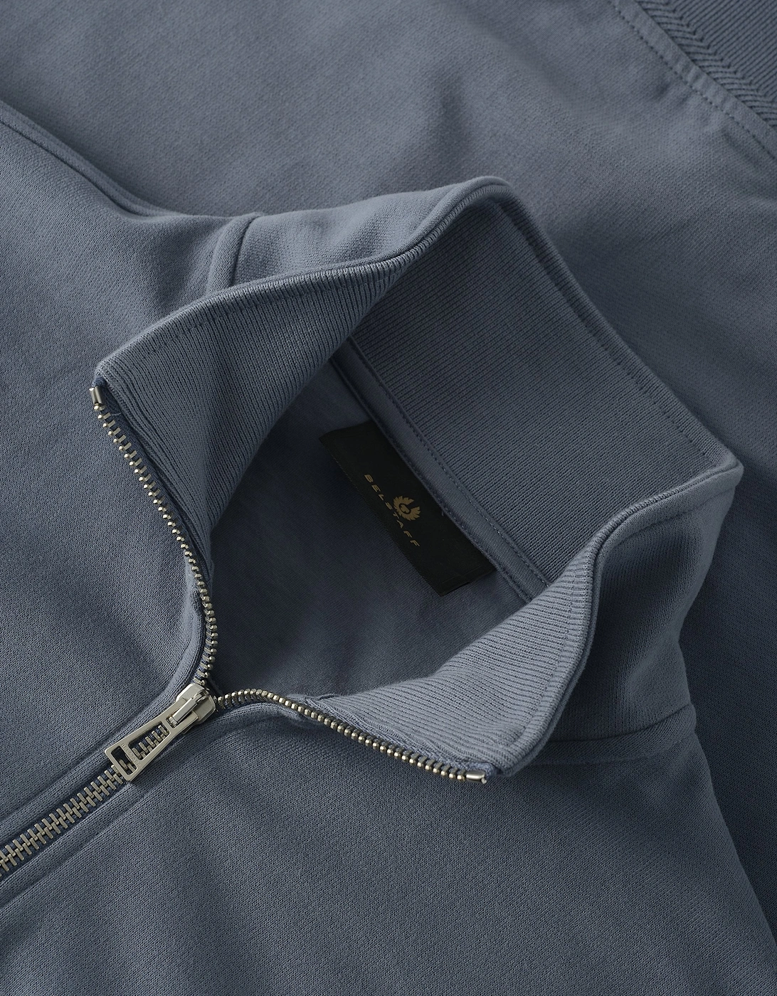 Signature Patch Quarter Zip Sweatshirt Blue