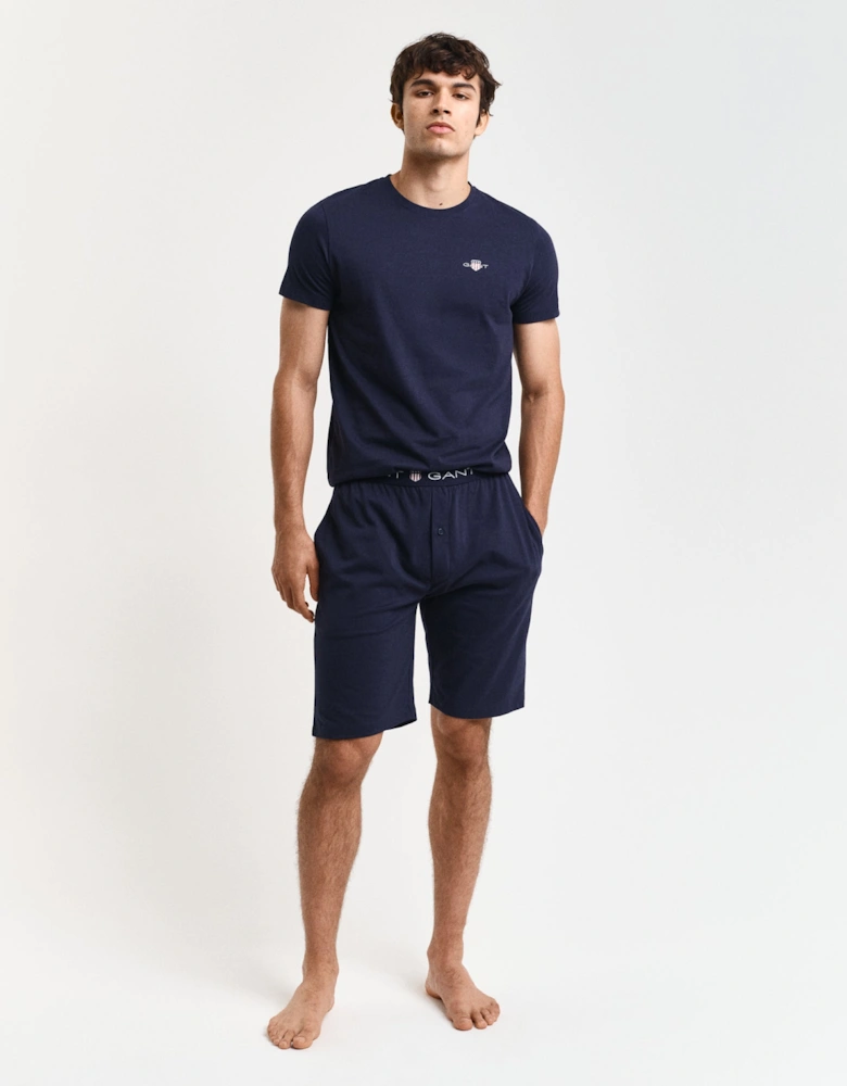 T-Shirt & Shorts Pyjama Set, Evening Blue