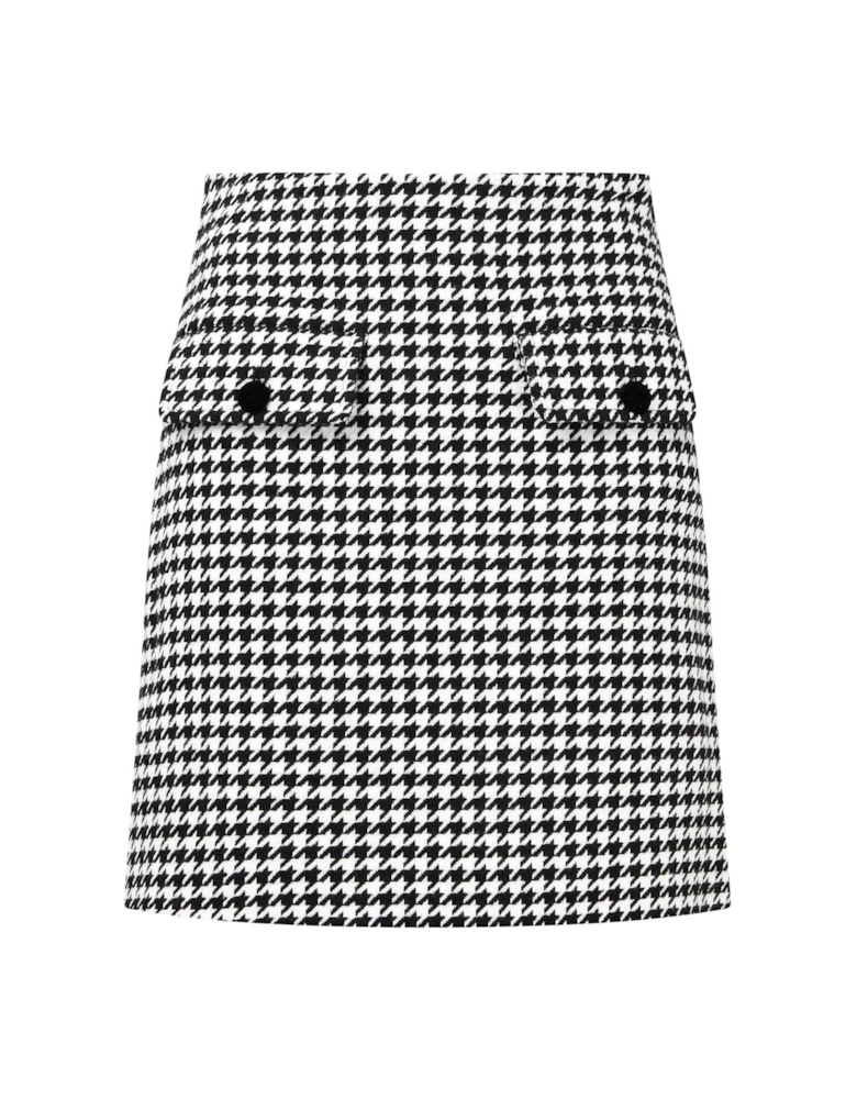 Daring Dogtooth Skirt - Black/White