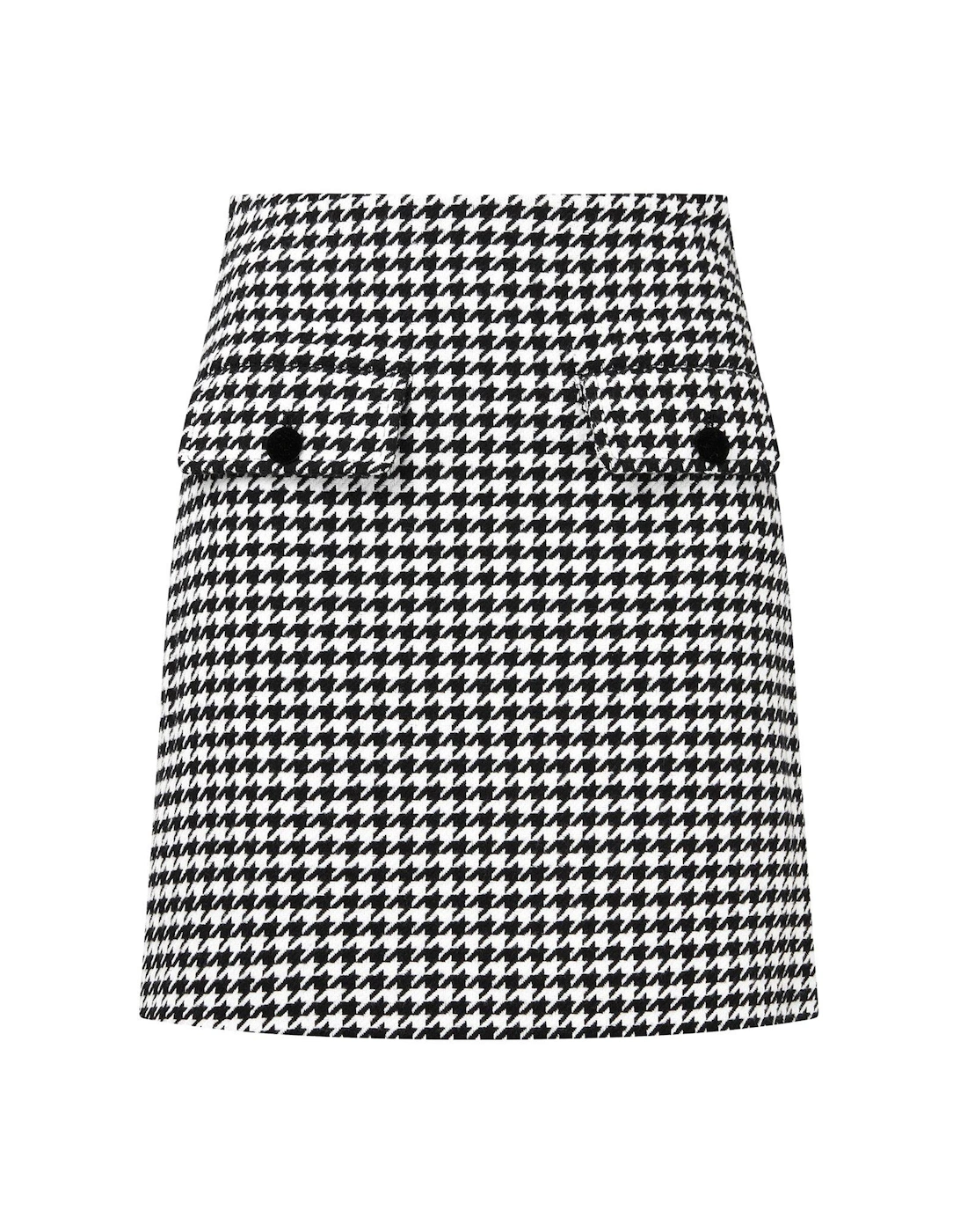 Daring Dogtooth Skirt - Black/White