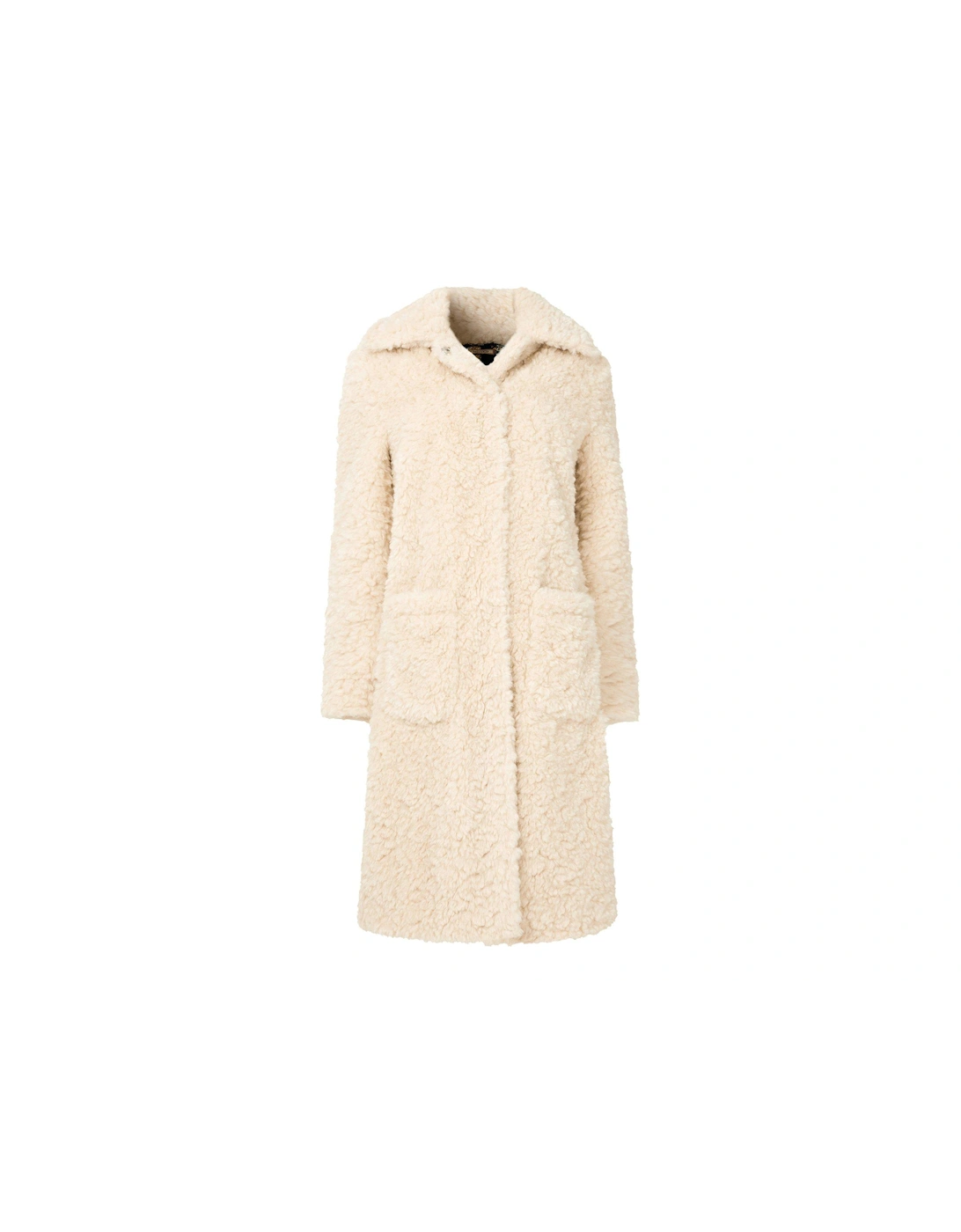 Long Teddy Coat - Cream