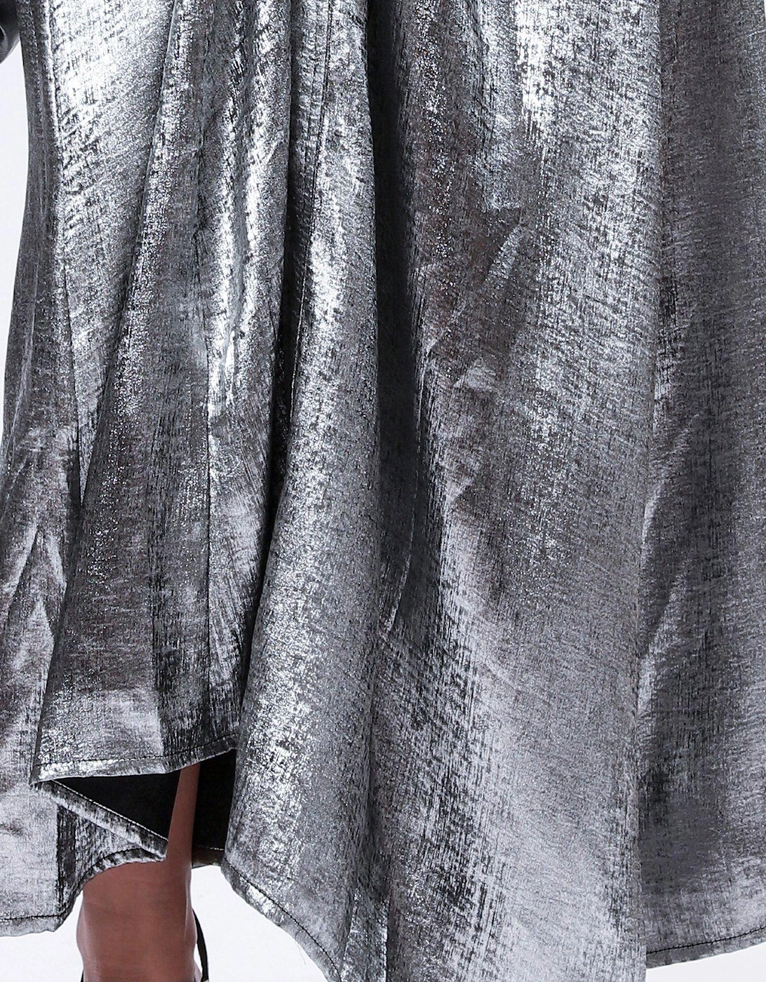 Fold Wrap Maxi Dress - Grey